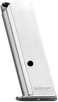 Mec-Gar Walther PPK/S .380 Magazine Standard Floorplate Nickel 7/rd
