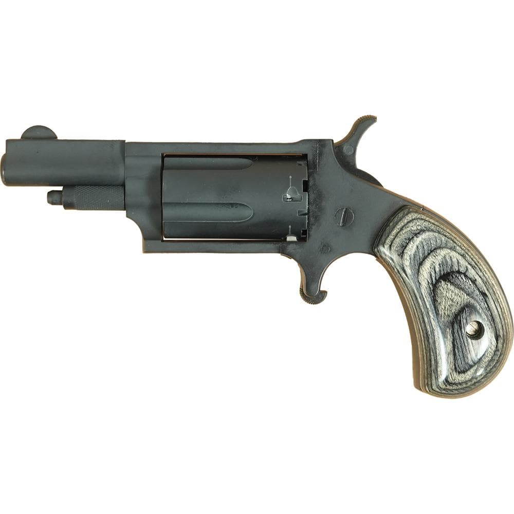 NAA 22M Mini Revolver Handgun .22 Magnum 5rd Capacity 1.625" Barrel Grey Cerakote with Silver & Black Grip