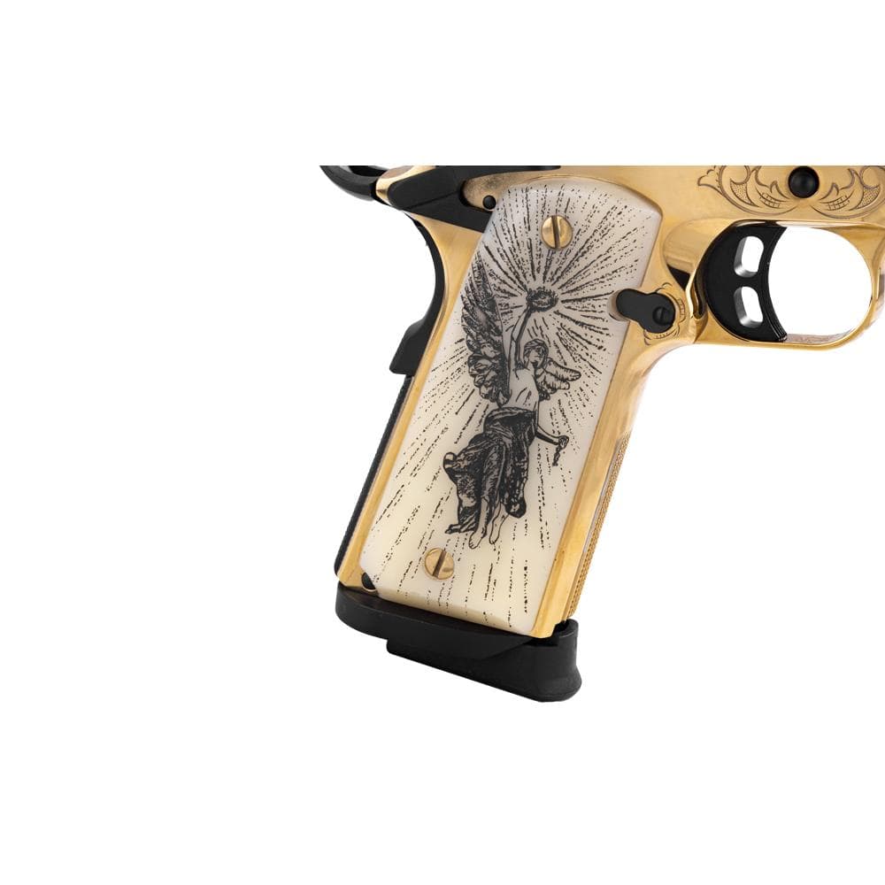 EAA Girsan MC1911 Gold Lux Handgun .38 Super 9rd Magazine 5" Barrel Engraved Slide and Grips Luxury Case