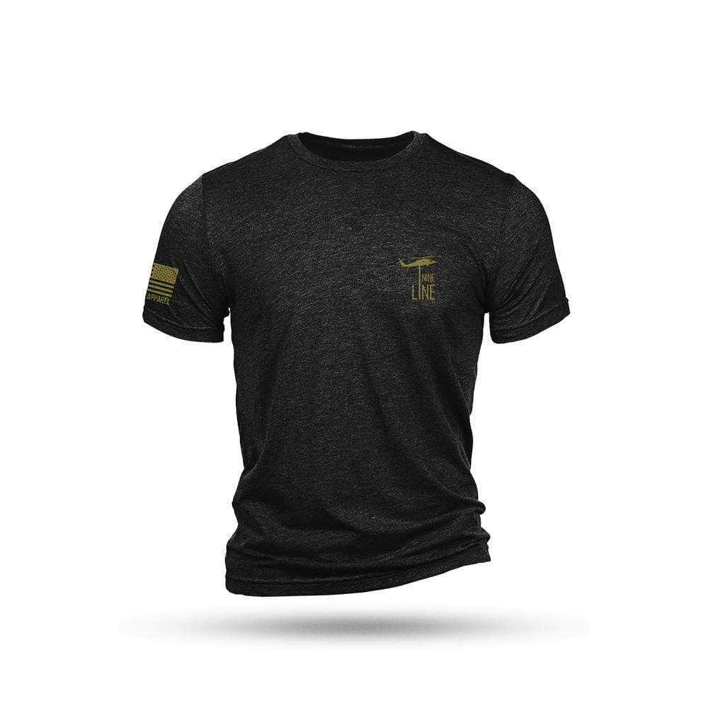 Nine Line American Camo Short Sleeve Shirt Black Triblend 3XL