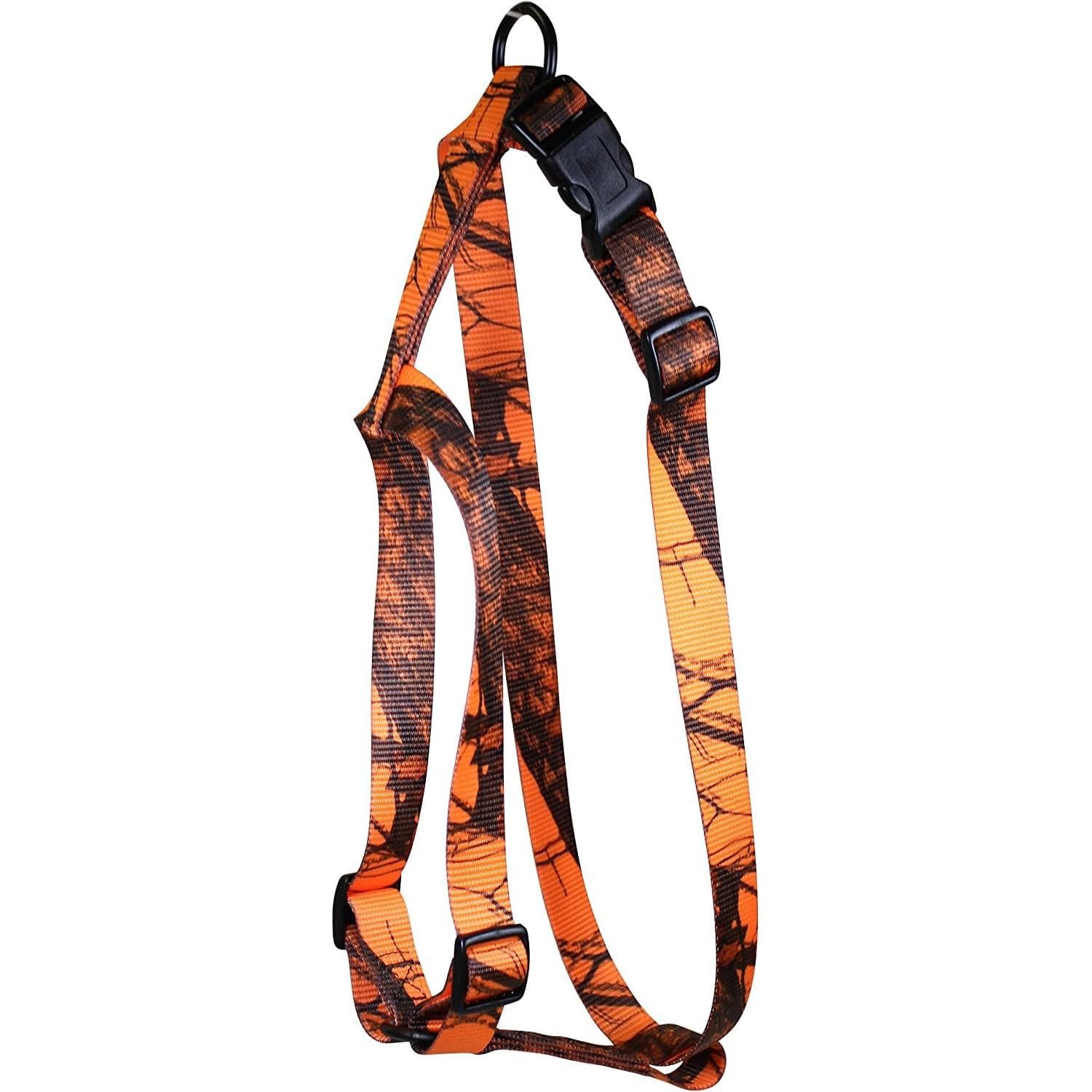 Omnipet Kwik Klip Adjustable Nylon Pet Harness 5/8" 1 Ply Mossy Oak Blaze Orange Camo