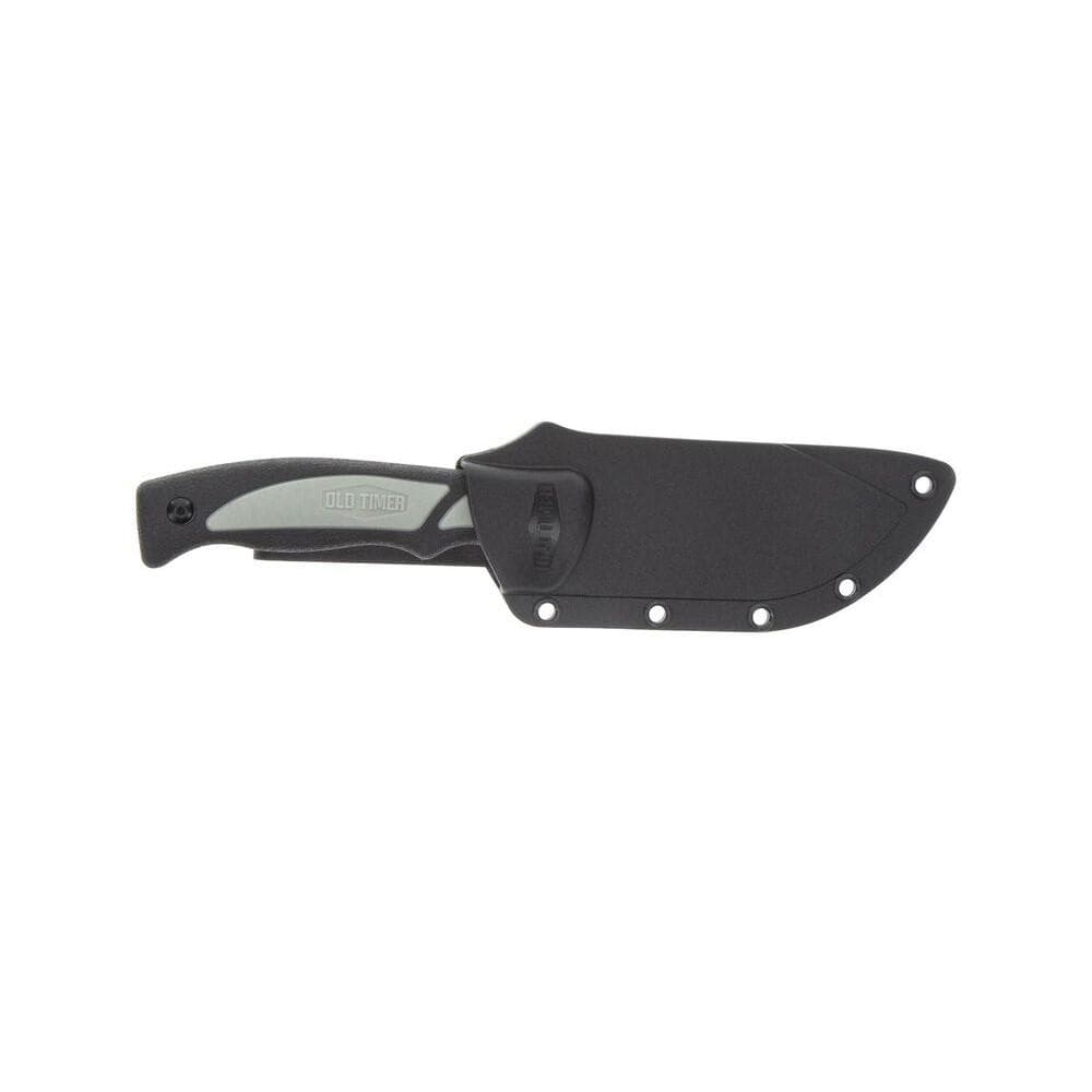 Old Timer Trail Boss Gut Hook Fixed Knife 3 7/10" Blade Black