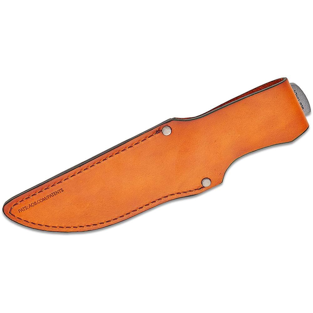 Old Timer Frontier Fixed Blade Knife 5" Drop Point Blade Wood Box