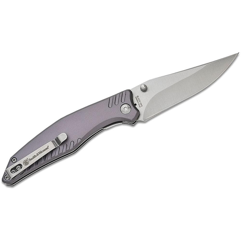 Smith & Wesson Black Ops Folding Knife 3-1/2" Clip Point Blade Slate Grey Box