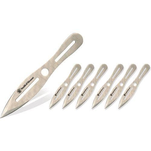 Smith & Wesson 6 8" Throwing Knives 4 1/4" Blade Silver