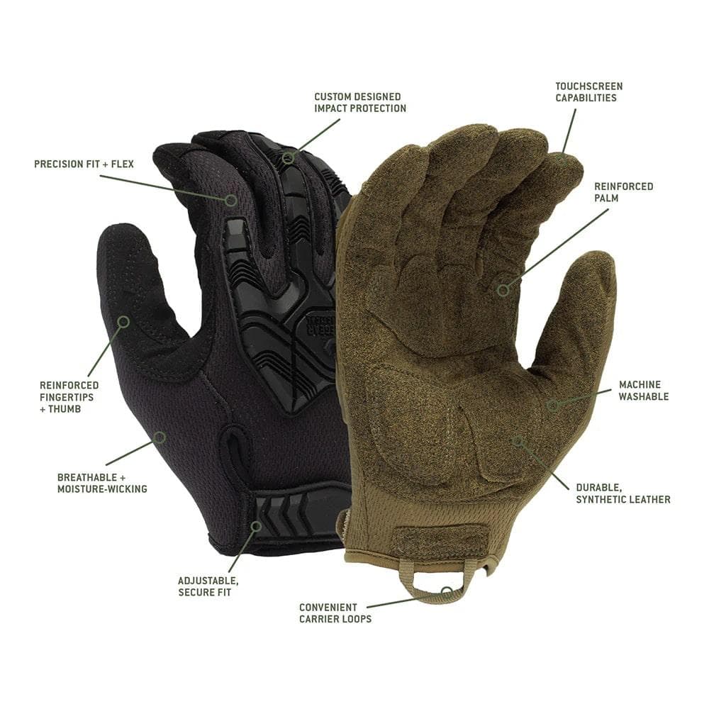 Pyramex Venture Gear Heavy-Duty Impact Operator Gloves Black M