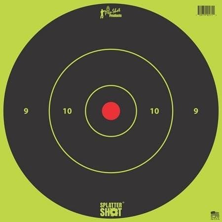 Pro-Shot Splatter Shot 12" Green Bullseye Tag Paper Target 5/ct