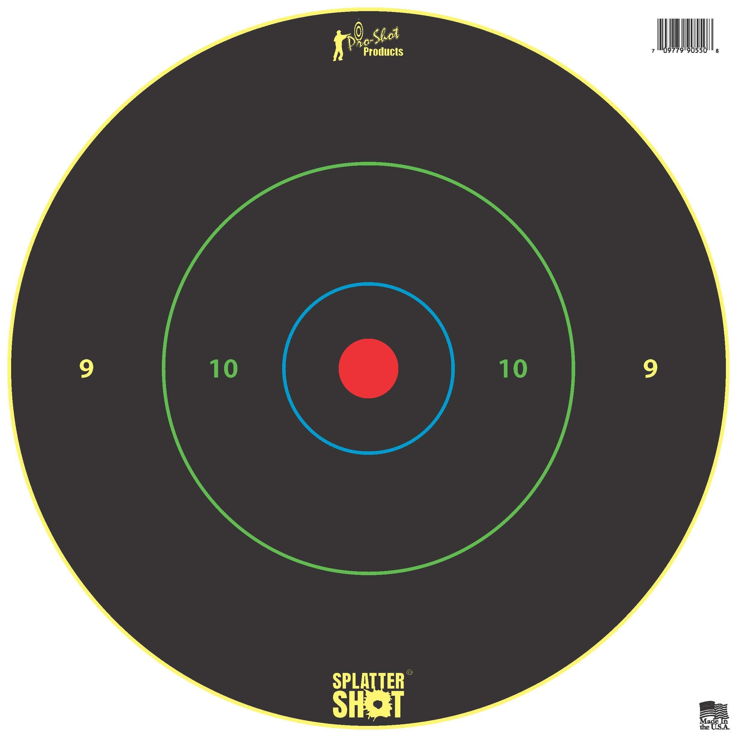 Pro-Shot 12" Bullseye Multi-Color Rings on Heavy Tag Paper 5/ct