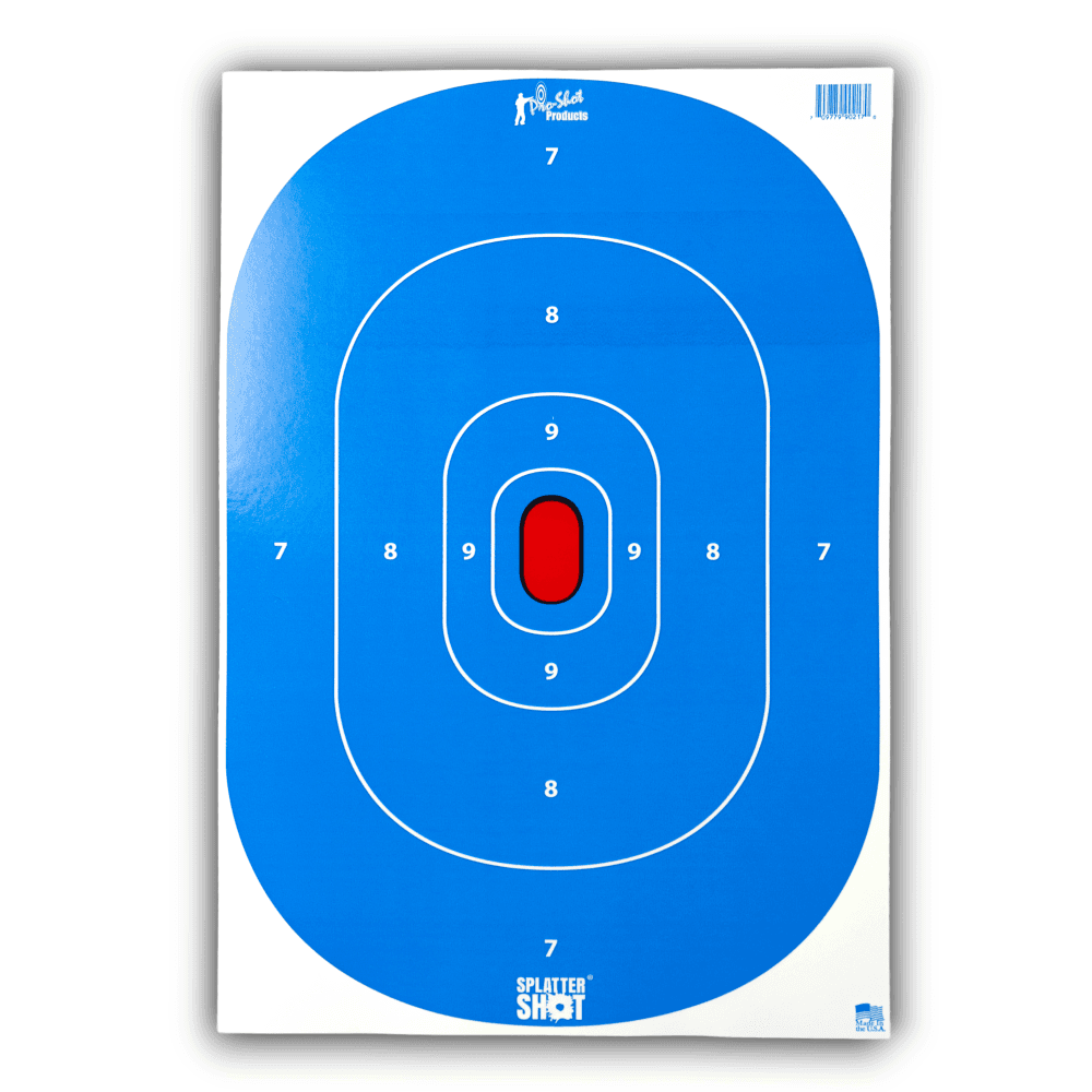 Pro-Shot Splattershot Silhouette Insert Paper Target Hi-Vis 12"x18" 8/ct