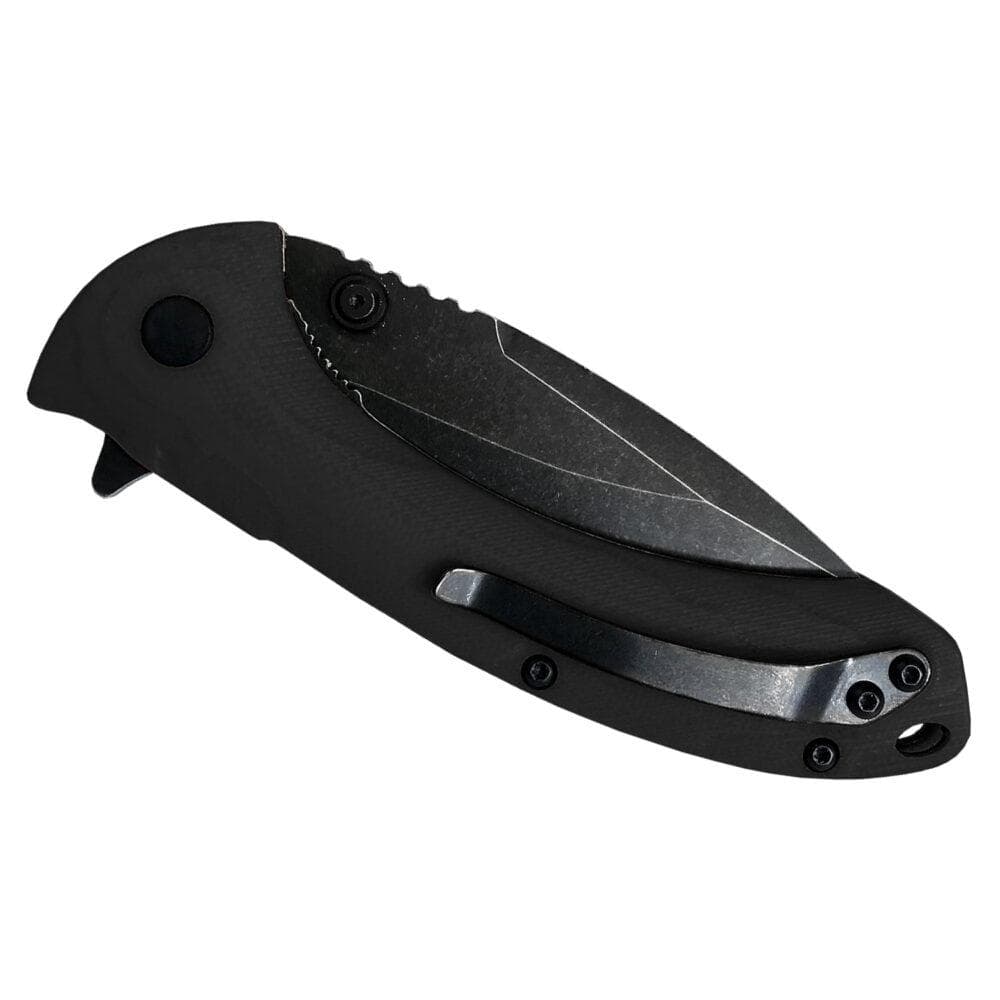 ABKT Elite Shadow Protector II Folding Knife 3-1/2" Drop Point Blade Black