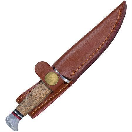 Roper Knives Deadwood Jr. Fixed Blade 3-1/4" Clip Point Blade Zebra Wood