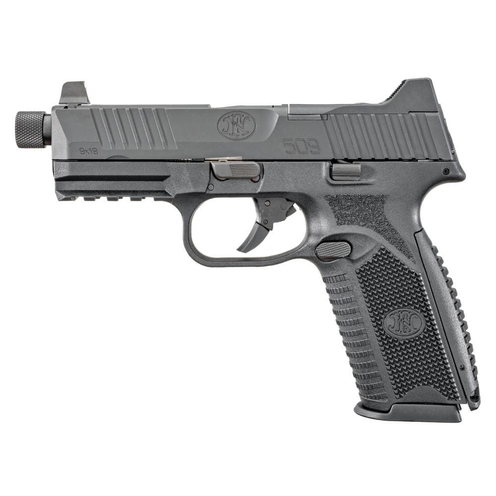 FN 509 Tactical Handgun 9mm Luger 10rd Magazines (2) 4.5" Threaded Barrel Black NMS