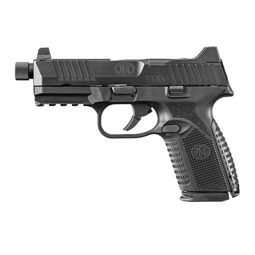 FN 509 Midsize Tactical Handgun 9mm Luger 10rd Magazines (2) 4.5" Threaded Barrel Black NMS