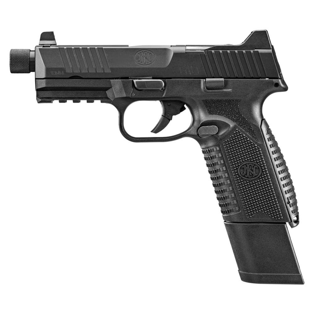 FN 510 Tactical Handgun 10mm 15rd & 22rd Magazines (2) 4.71" Threaded Barrel Black NMS Night Sights