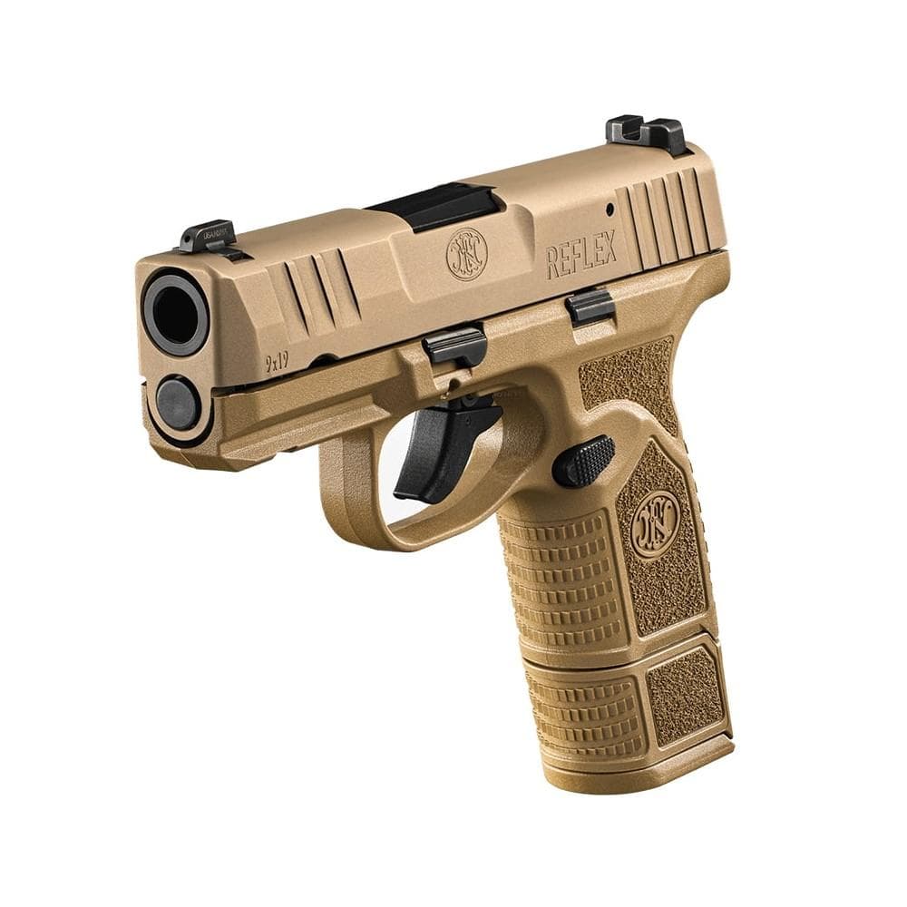 FN USA Reflex Handgun 9mm Luger 11rd & 15rd Magazines (2) 3.3" Barrel FDE Night Sights NMS