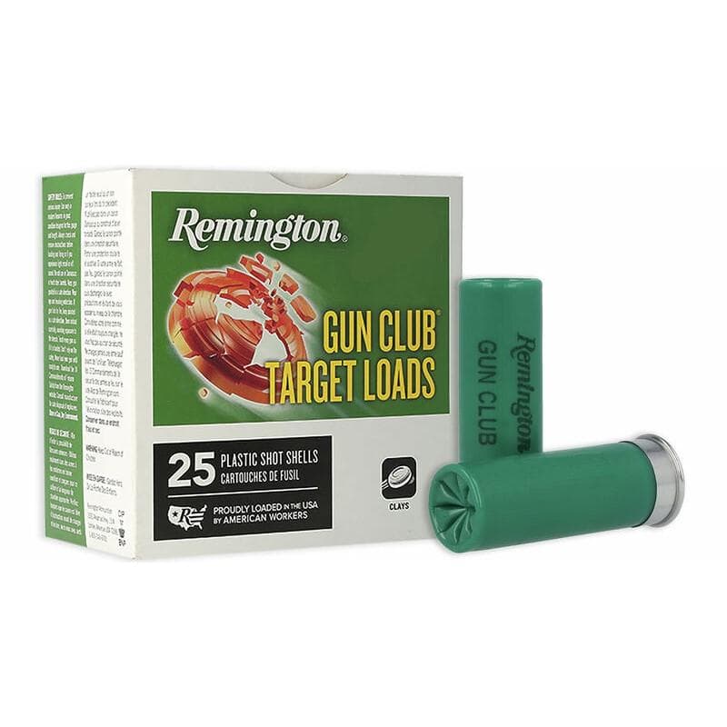 Remington Gun Club Target Load Shotshells 12 ga 2-3/4" 1 oz 1185 fps #8 25/ct