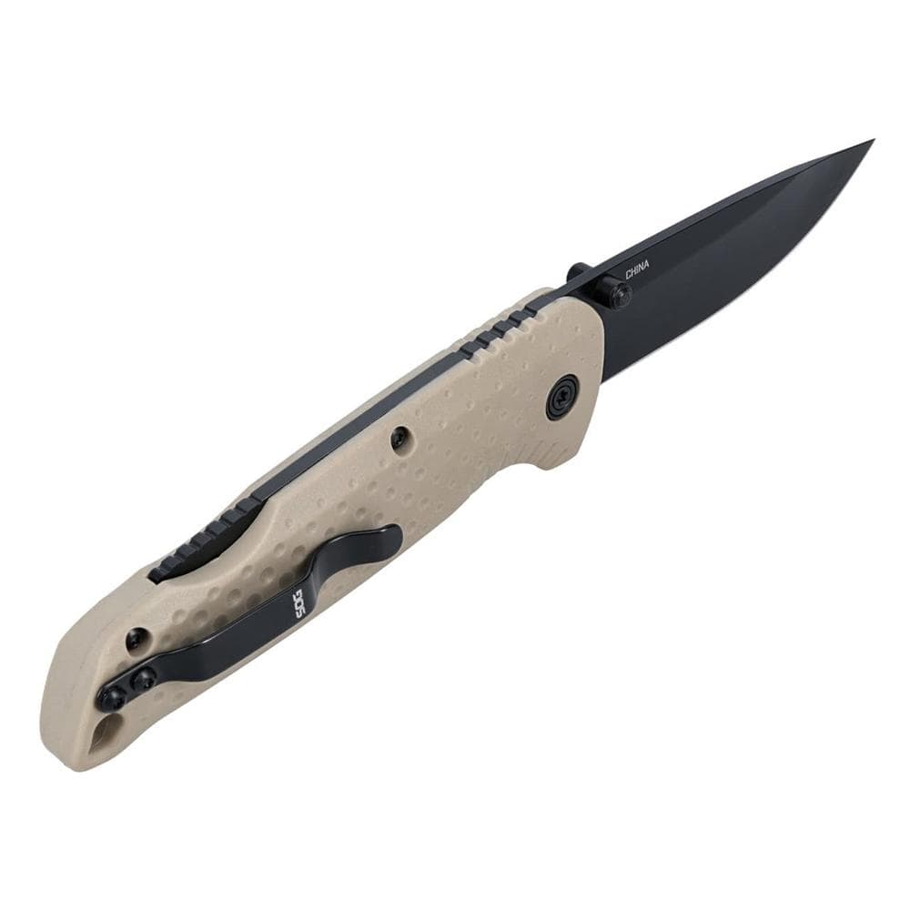 SOG Knives Adventurer LB Folding Knife 3" Drop Point Blade FDE