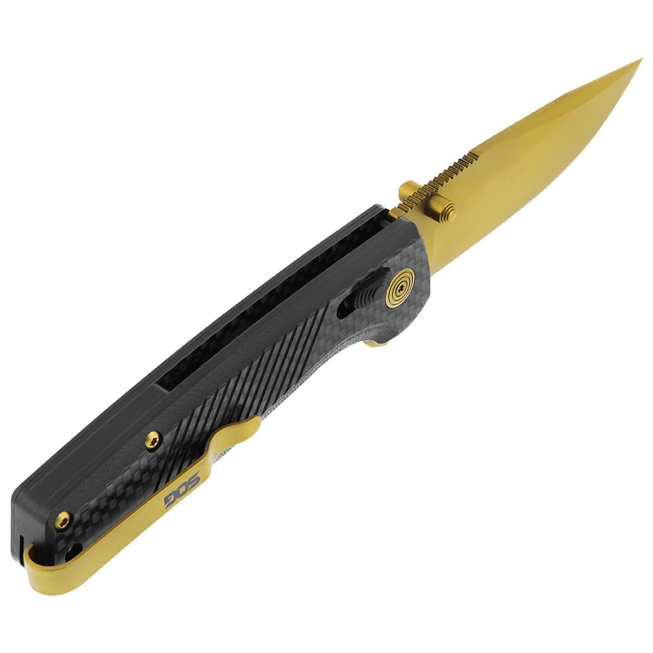 SOG Terminus XR LTE Folding Knife 2.95" Blade Black and Gold