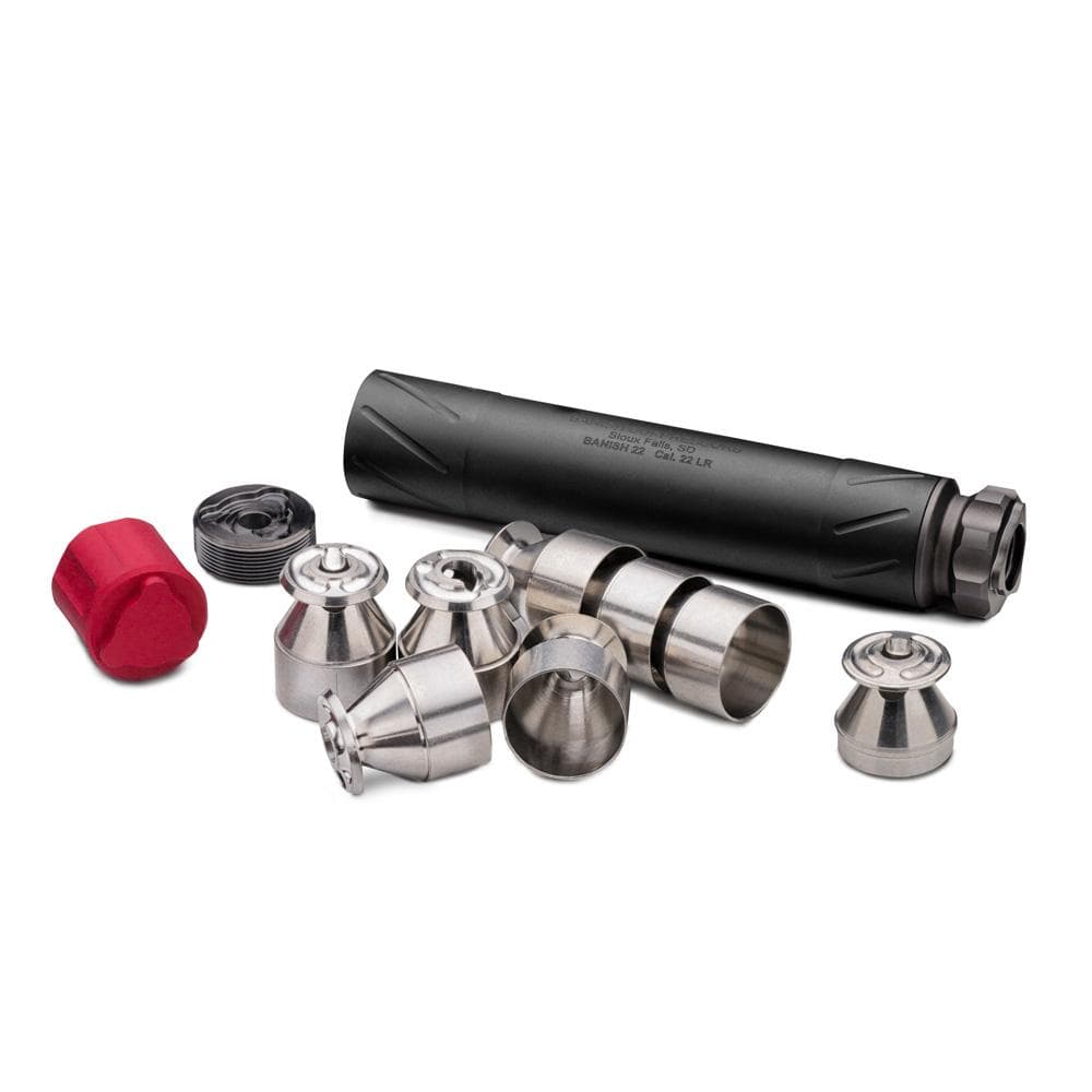Banish 22 Direct Thread Suppressor 22 Cal Titanium 1/2"x28 5.37" Length