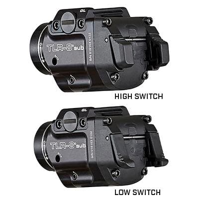 Streamlight TLR-8 Sub Compact Rail Mounted Tactical Light with Red Laser for GLOCK 43X/48 MOS 43X/48 Rail