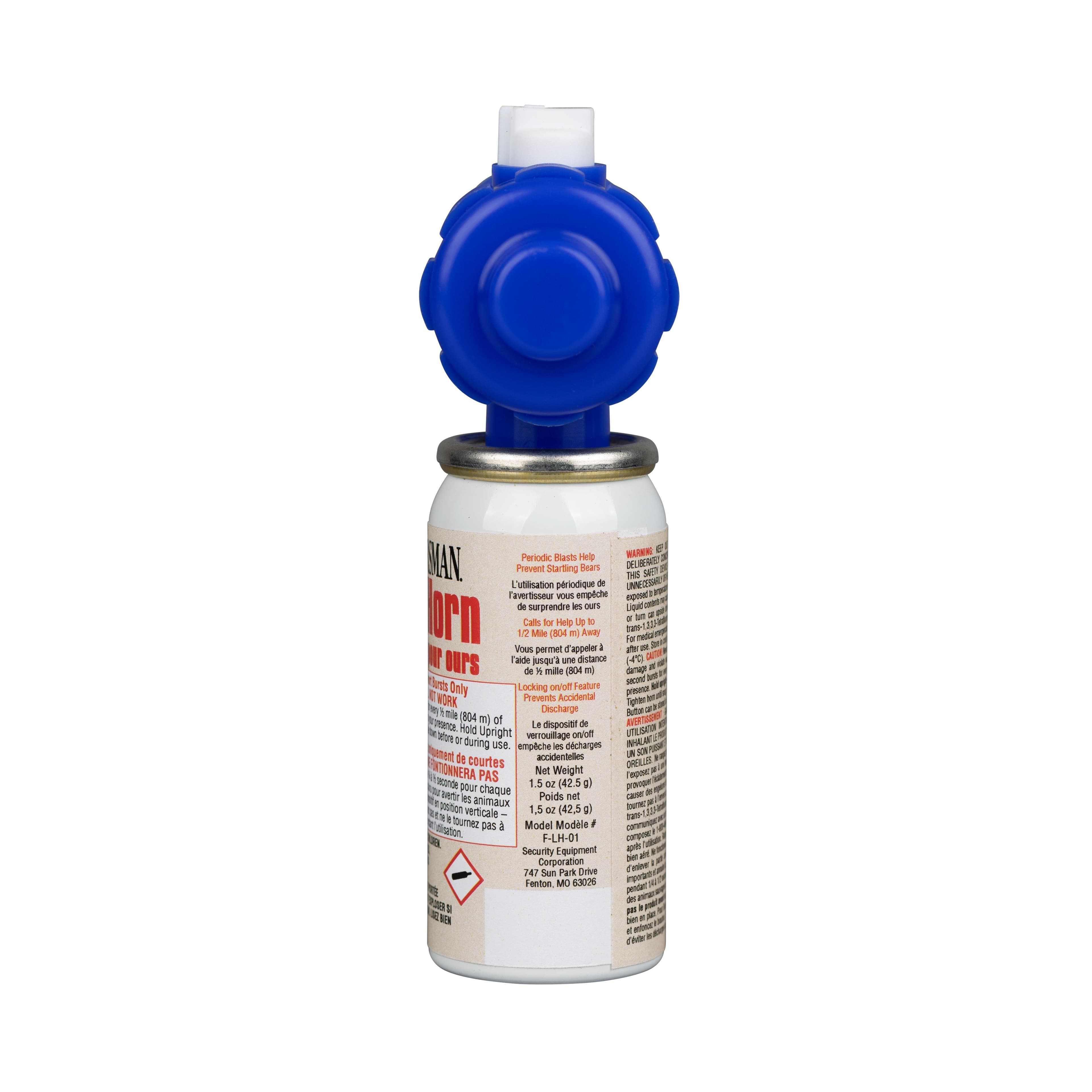 Sabre Frontiersman Bear Horn with On/Off Locking Top to Prevent Accidental Deployment