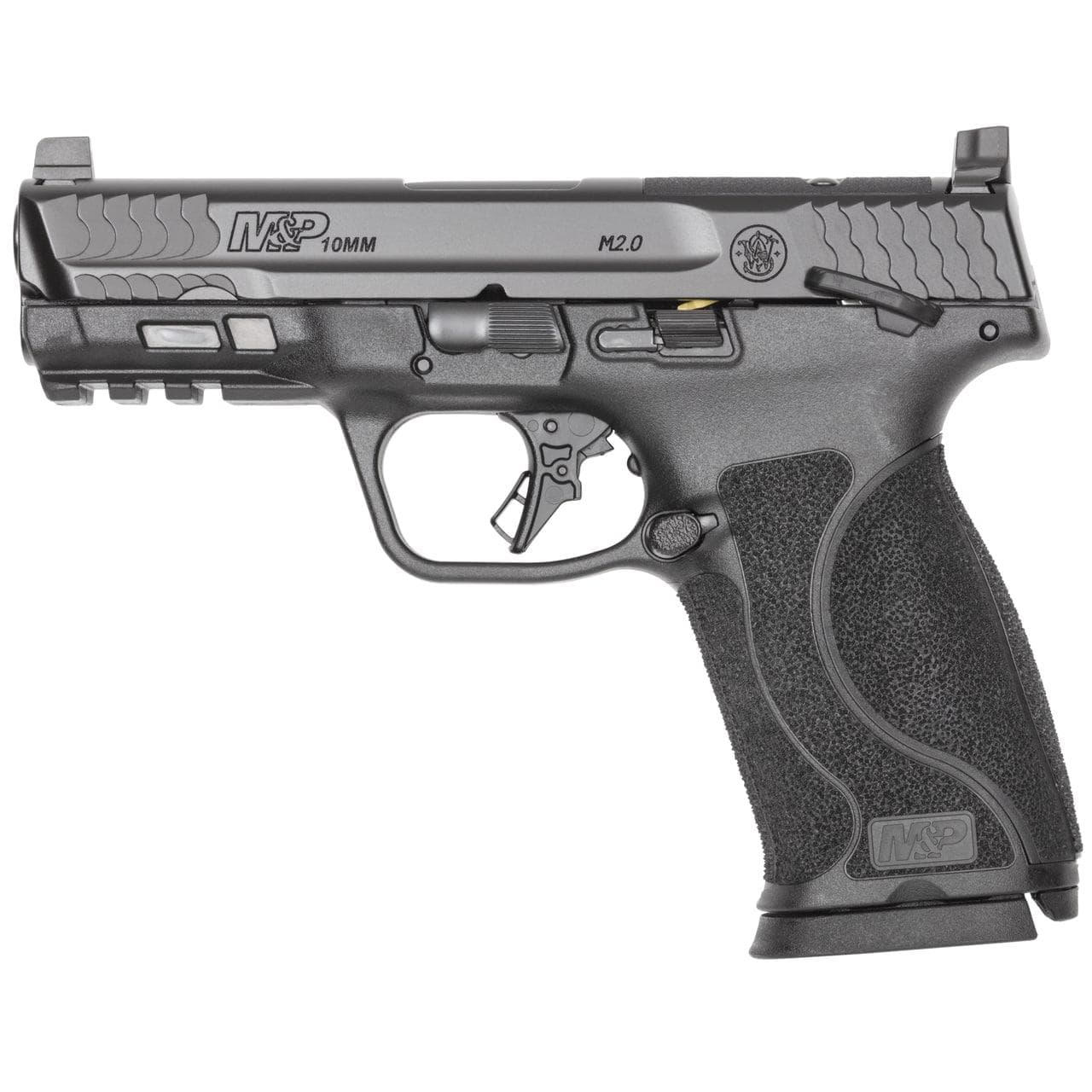 M&P 10mm M2.0 OR Compliant Handgun 10mm Auto 10rd Magazines(2) 4" Barrel Thumb Safety Black