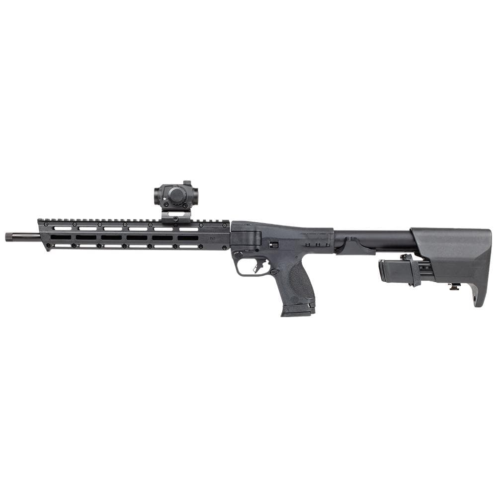 Smith & Wesson M&P FPC Rifle 9mm Luger 17rd (1) & 23rd (2) Magazines 16.25" 1/2x28 Threaded Barrel Black with Crimson Trace Red Green Dot Optic