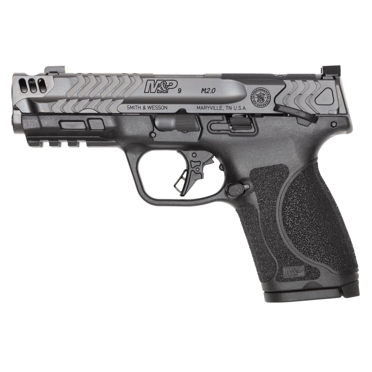 S&W PC M&P 9 M2.0 Compact Carry Comp OR Handgun 9mm Luger 10rd Magazines(2) 4.25" Barrel Thumb Safety Black/Gray