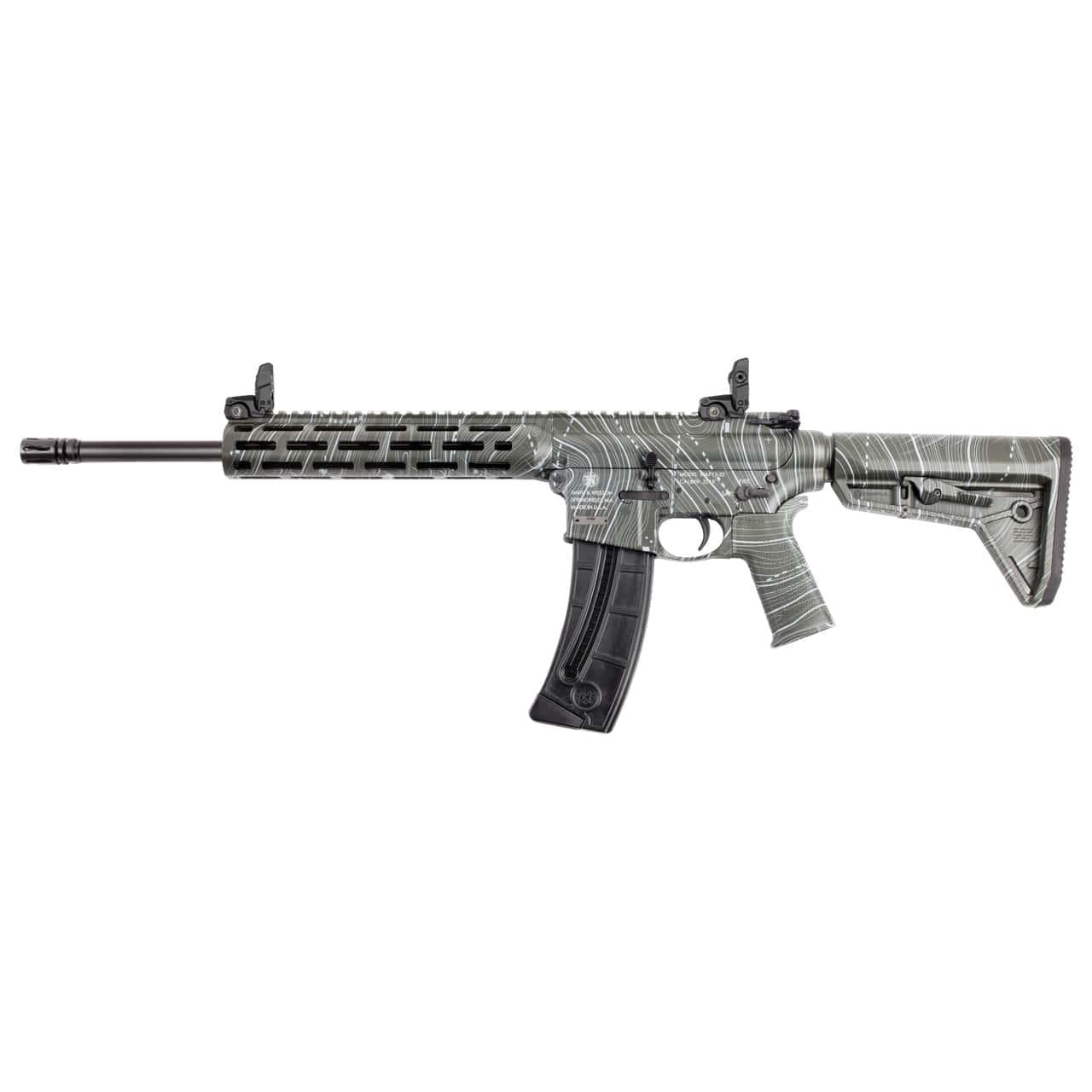 M&P 15-22 Sport OD Green Topographic Rifle .22 LR 25rd Magazine 16.5" Barrel M-LOK Handguard