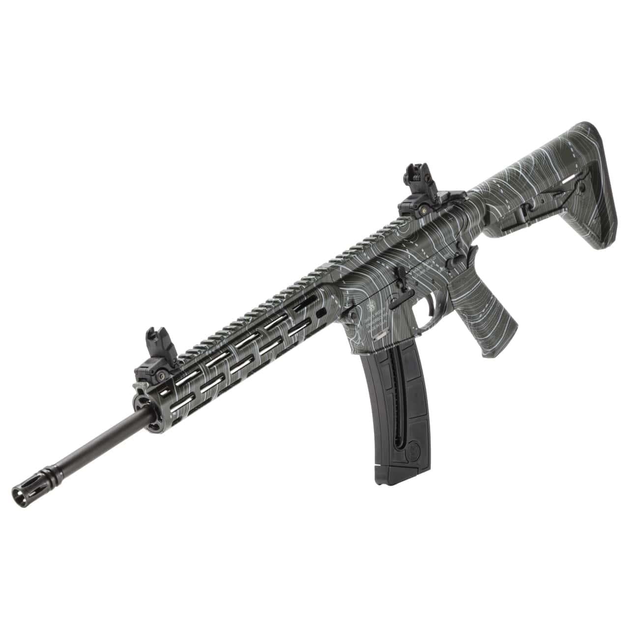 M&P 15-22 Sport OD Green Topographic Rifle .22 LR 25rd Magazine 16.5" Barrel M-LOK Handguard