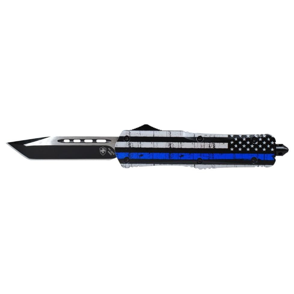 Templar Knife Large Knife 3-1/2" Tanto Blade Back the Blue