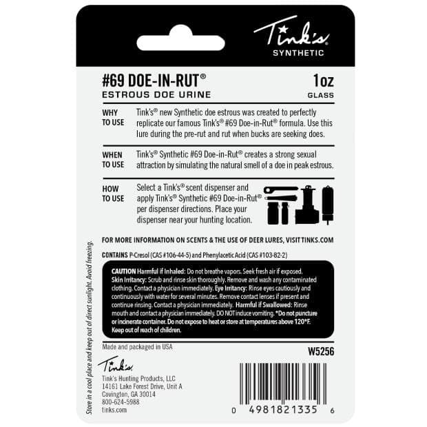 Tinks #69 Doe-In-Rut Synthetic 1oz Glass Bottle