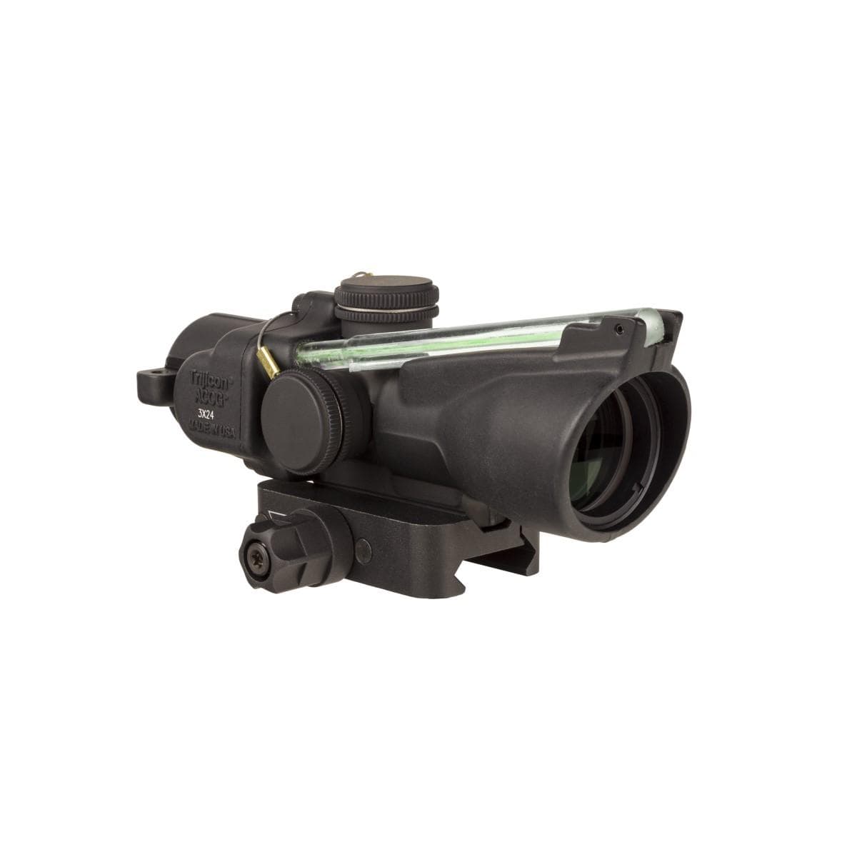 Trijicon Compact ACOG 3x24 Rifle Scope Low Height Green Horseshoe/Dot .223/55gr. Illuminated Black
