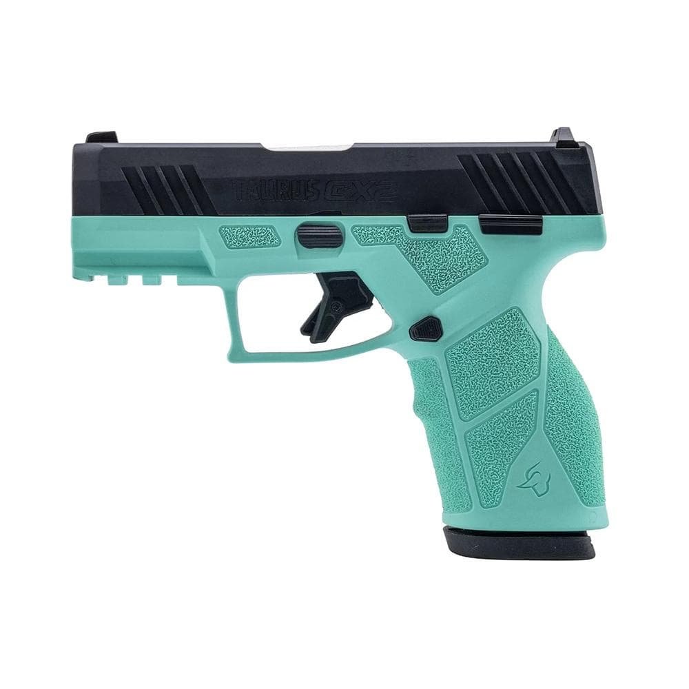 Taurus GX2 Handgun 9mm Luger 10rd Magazines (2) 3.38" Barrel Cyan Frame/Black Slide