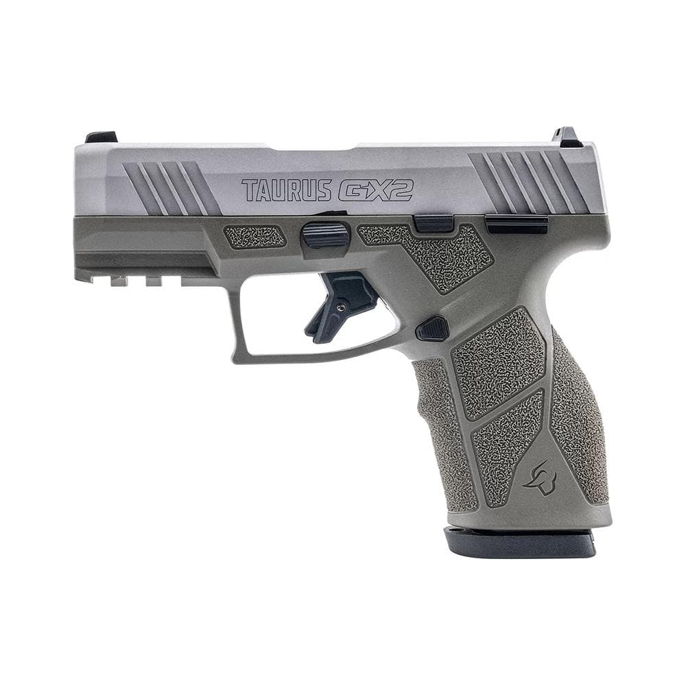 Taurus GX2 Handgun 9mm Luger 10rd Magazines (2) 3.38" Barrel OD Green Frame/Stainless Slide