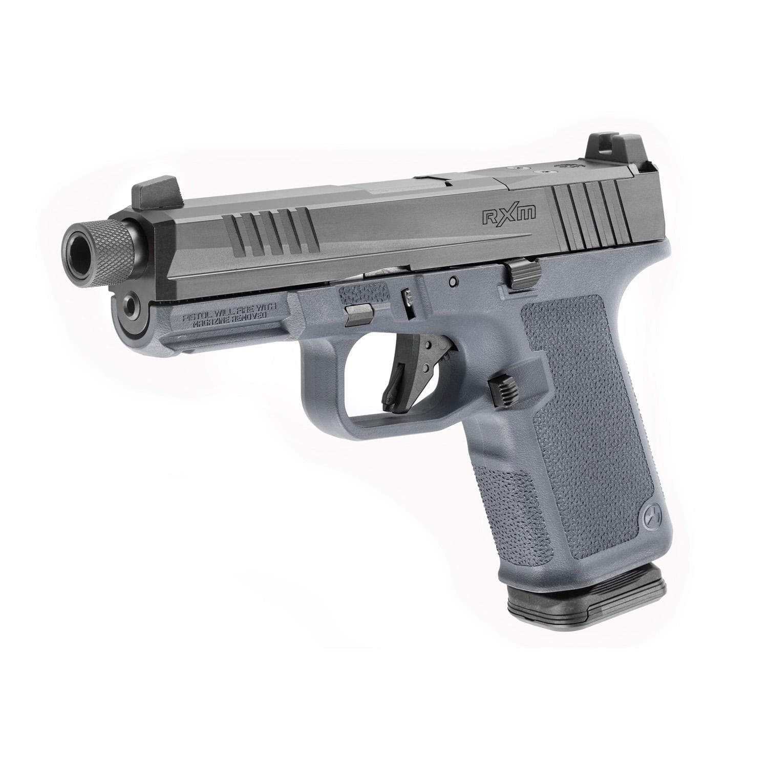Ruger RXM Handgun 9mm Luger 15rd Magazine(2) 4.5" Threaded Barrel Stealth Grey Front Night Sight