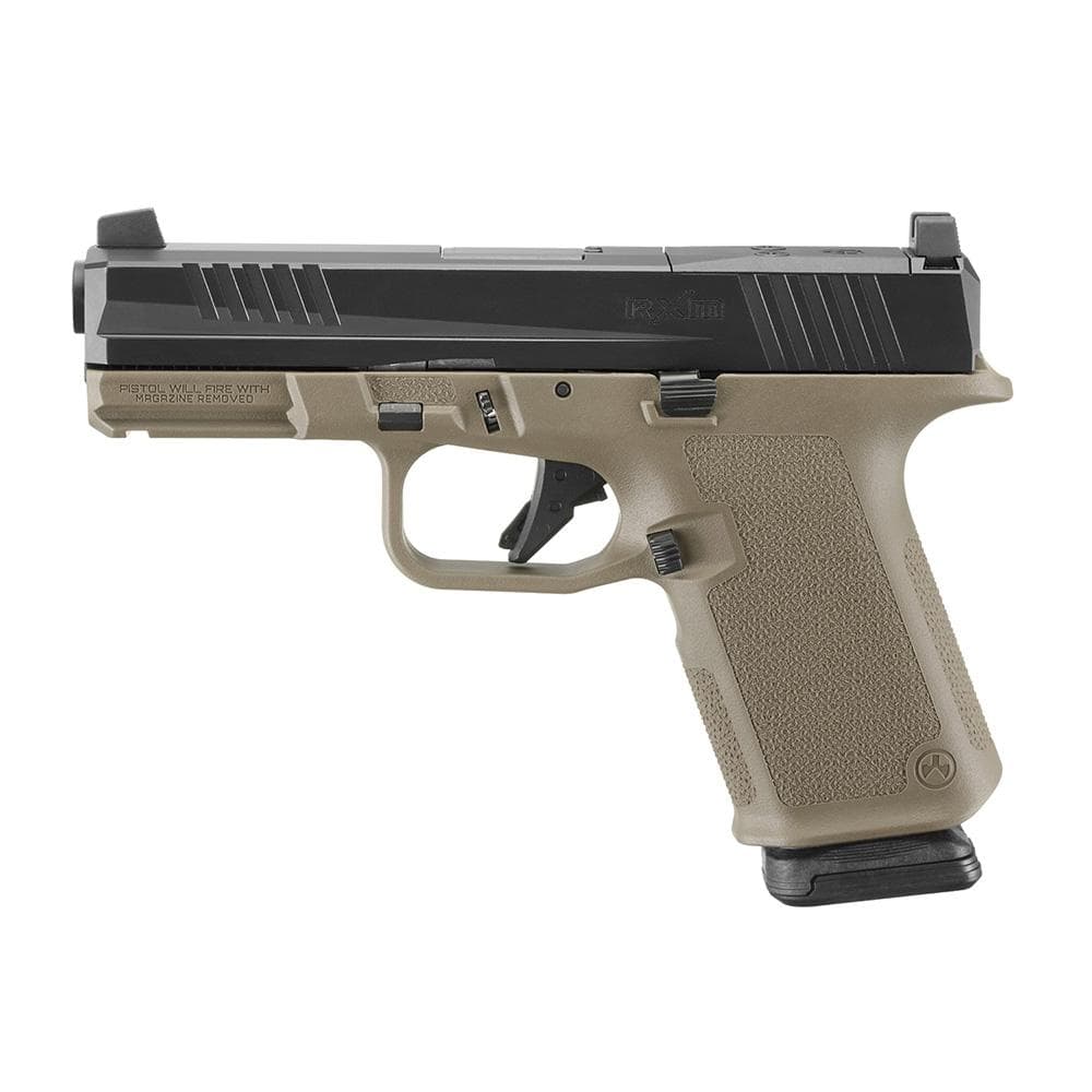 Ruger RXM Handgun 9mm Luger 15rd Magazines(2) 4" Barrel FDE Poly Frame Front Night Sight