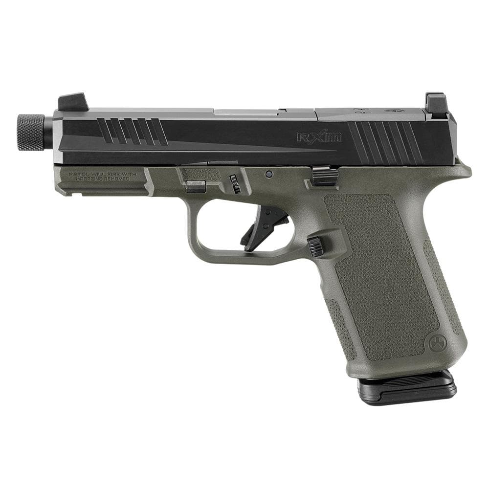 Ruger RXM Handgun 9mm Luger 15rd Magazines(2) 4.5" Threaded Barrel ODG Poly Frame Front Night Sight