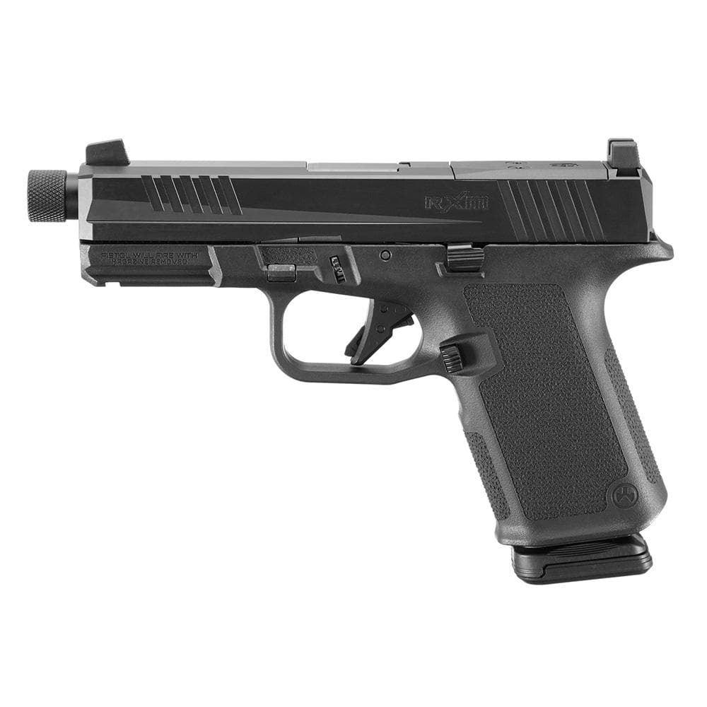 Ruger RXM Handgun 9mm Luger 15rd Magazines(2) 4.5" Threaded Barrel Black Poly Frame Front Night Sight