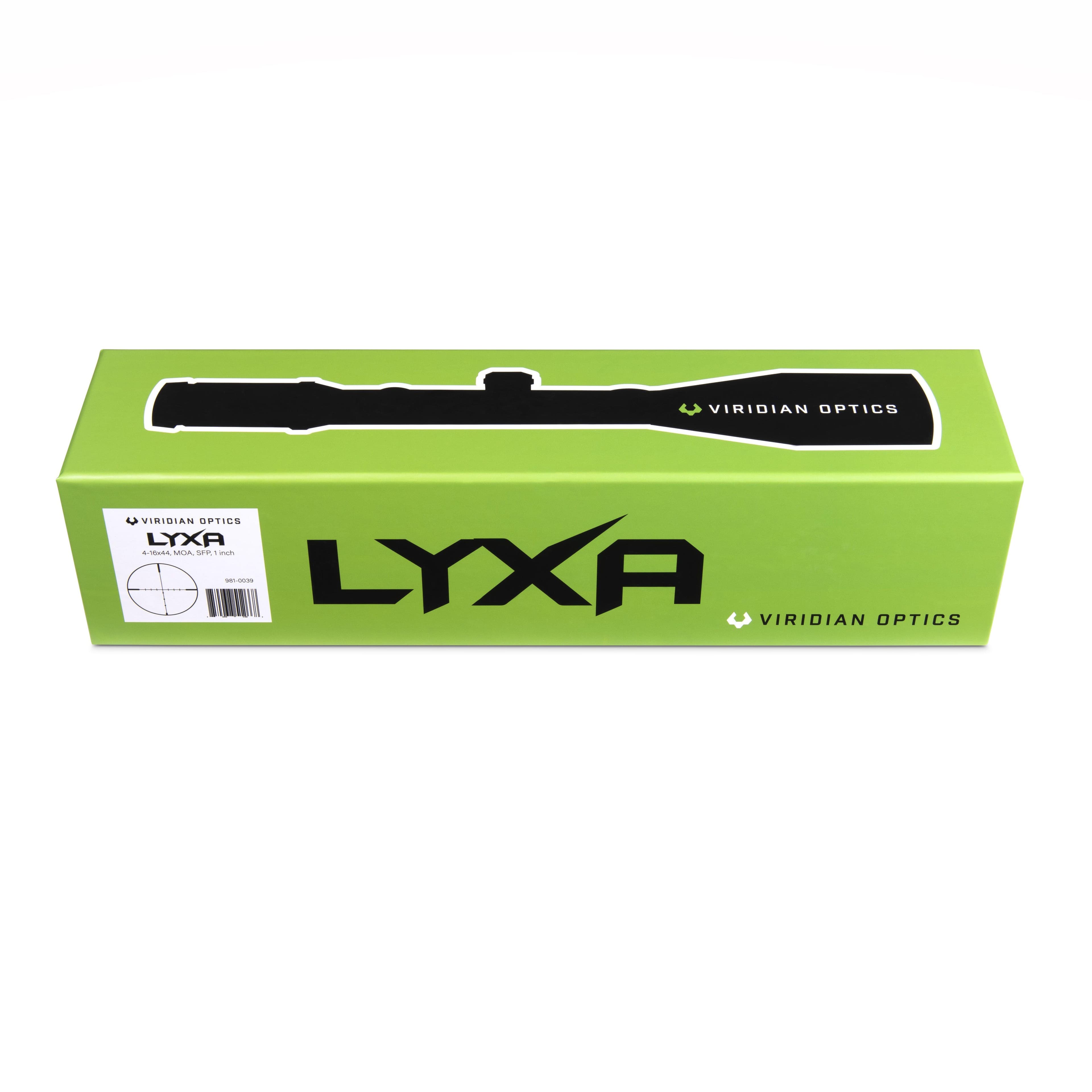 EXCLUSIVE Viridian LYXA Rifle Scope 3-12x44 1" SFP BDC MOA Non-Illum Black