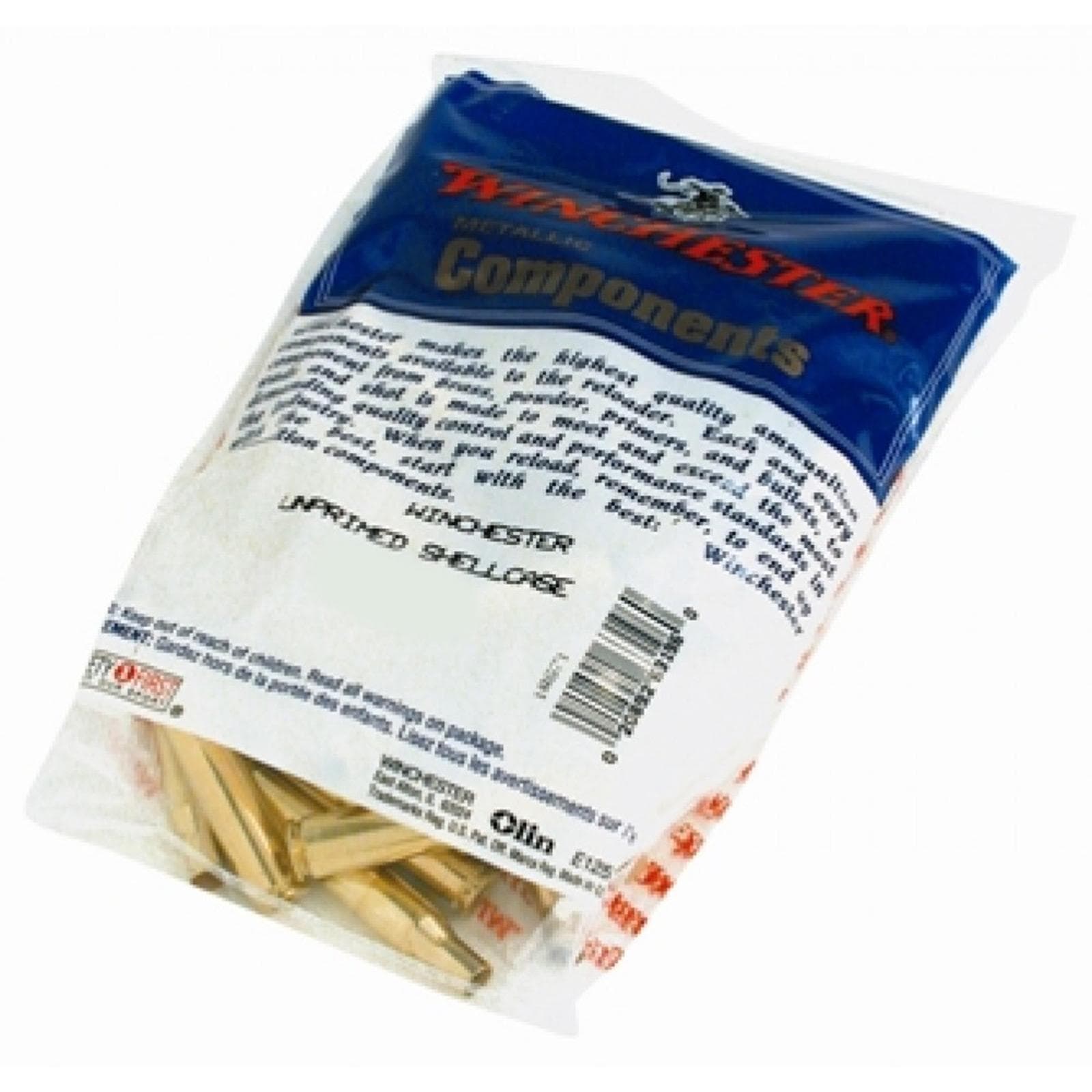 Winchester Unprimed Brass Handgun Cartridge Cases 100/ct .45 ACP