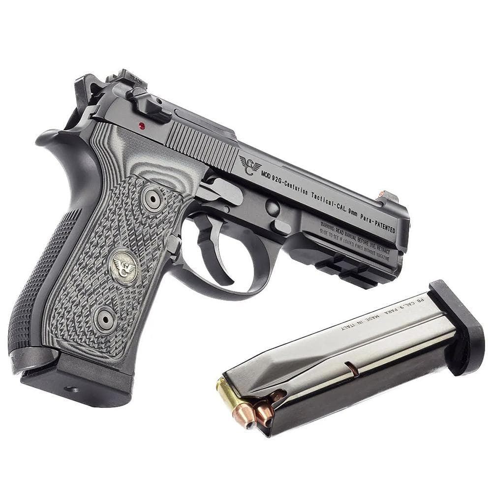 Wilson Combat Beretta 92G Centurion Tactical Handgun 9mm Luger 17rd (2) and 20rd (1) Magazines 4.25" Barrel Black