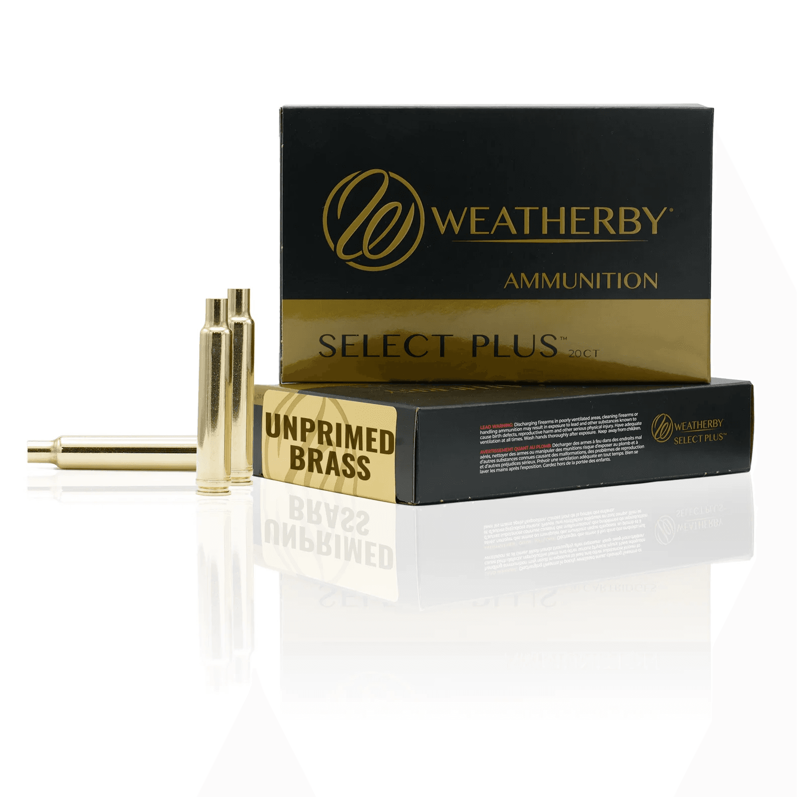 Weatherby Unprimed Brass Rifle Cartridges 20/ct .300 Wby
