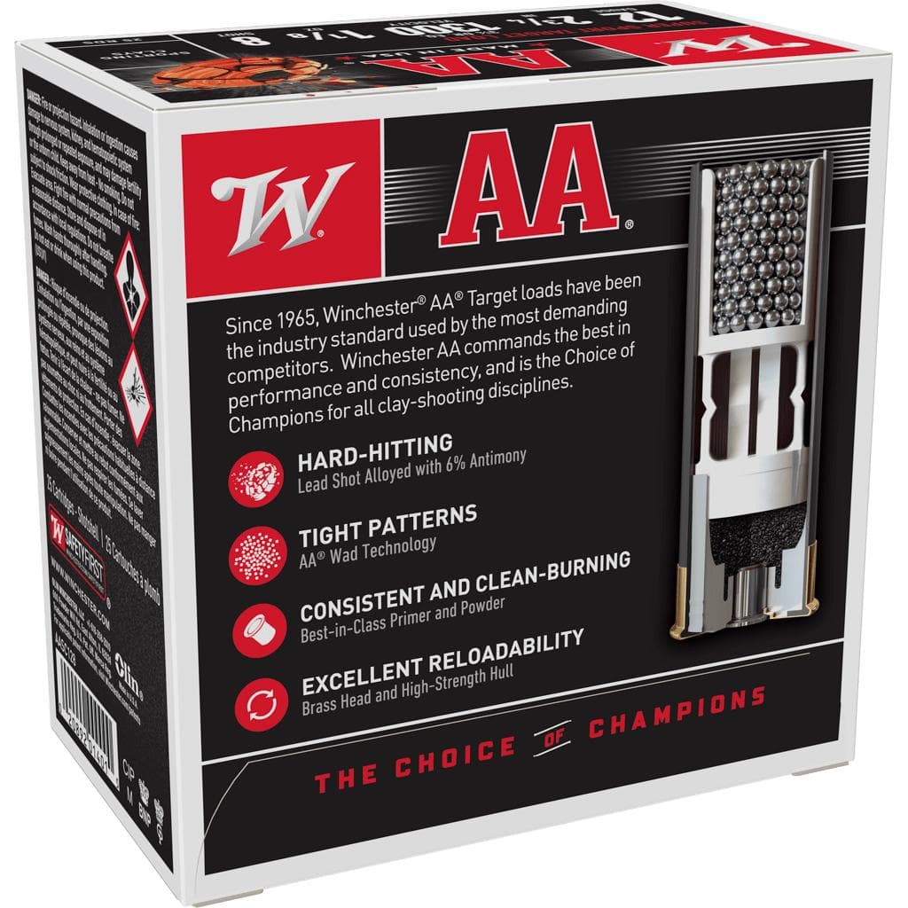 Winchester AA Super Sport 12 ga 2-3/4" 3-1/4 dr 1-1/8 oz #8 1300 fps - 25/ct