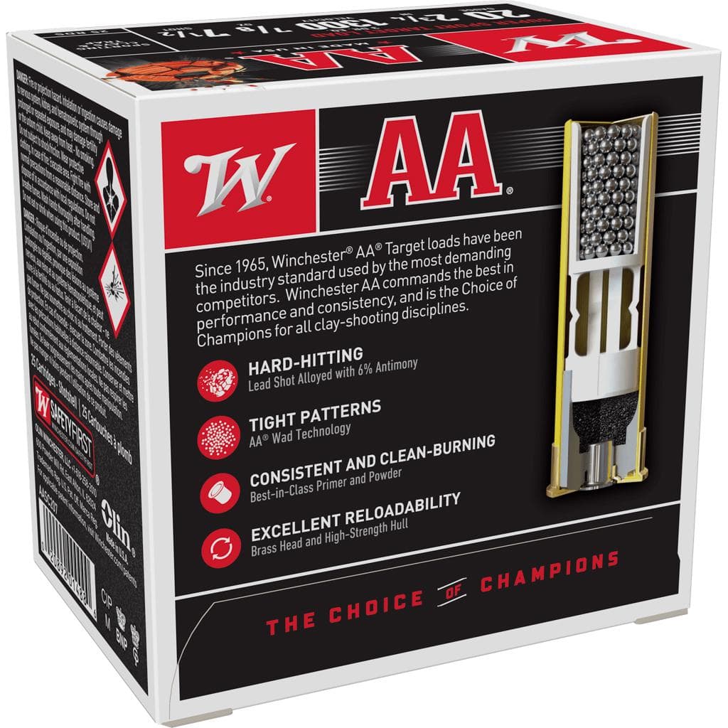 Winchester AA Super Sport 20 ga 2-3/4" 3 dr 7/8 oz #7.5 1300 fps - 25/ct