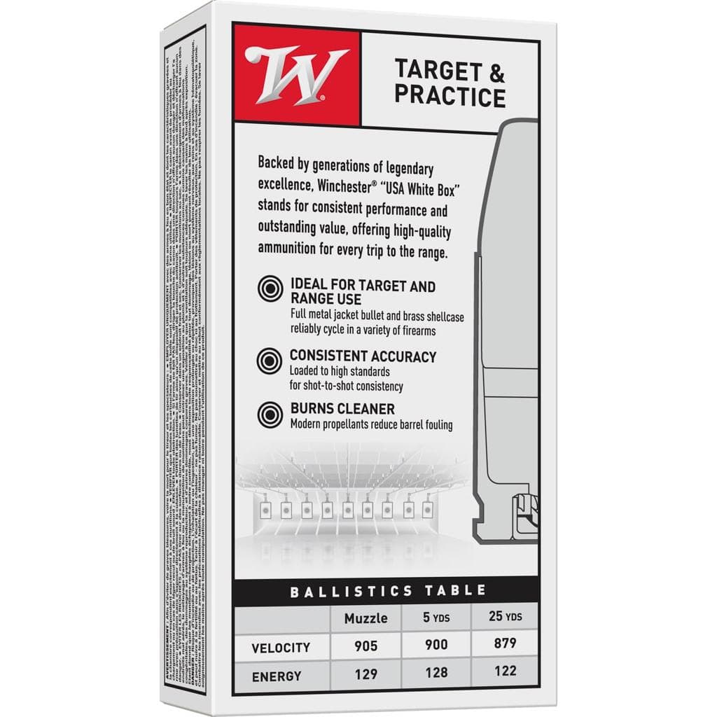 Winchester USA Handgun Ammunition .32 ACP 71 gr FMJ 50/ct
