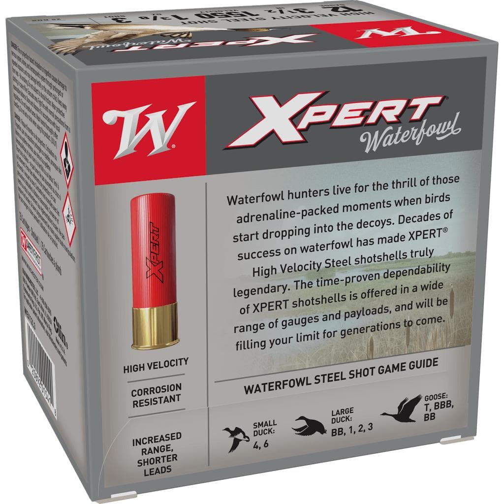 Winchester Xpert High Velocity Steel Shotshells 12 ga 3-1/2" 1-3/8 oz 1550 fps #3 25/ct