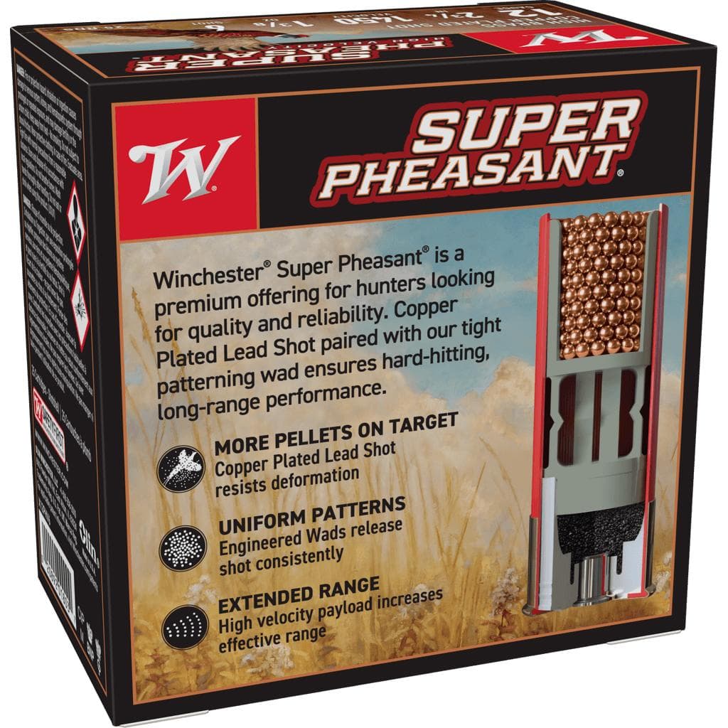Winchester Super-X Super Pheasant Shotshells 12 ga 2-3/4" 1-3/8 oz 1450 fps #6 25/ct