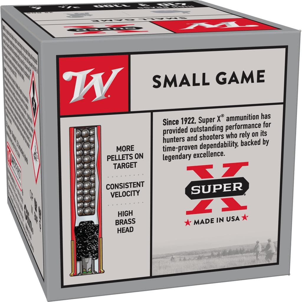 Winchester Super-X High-Brass Shotshells .410 ga 3" MAX 3-3/4 oz 1100 fps #4 25/ct