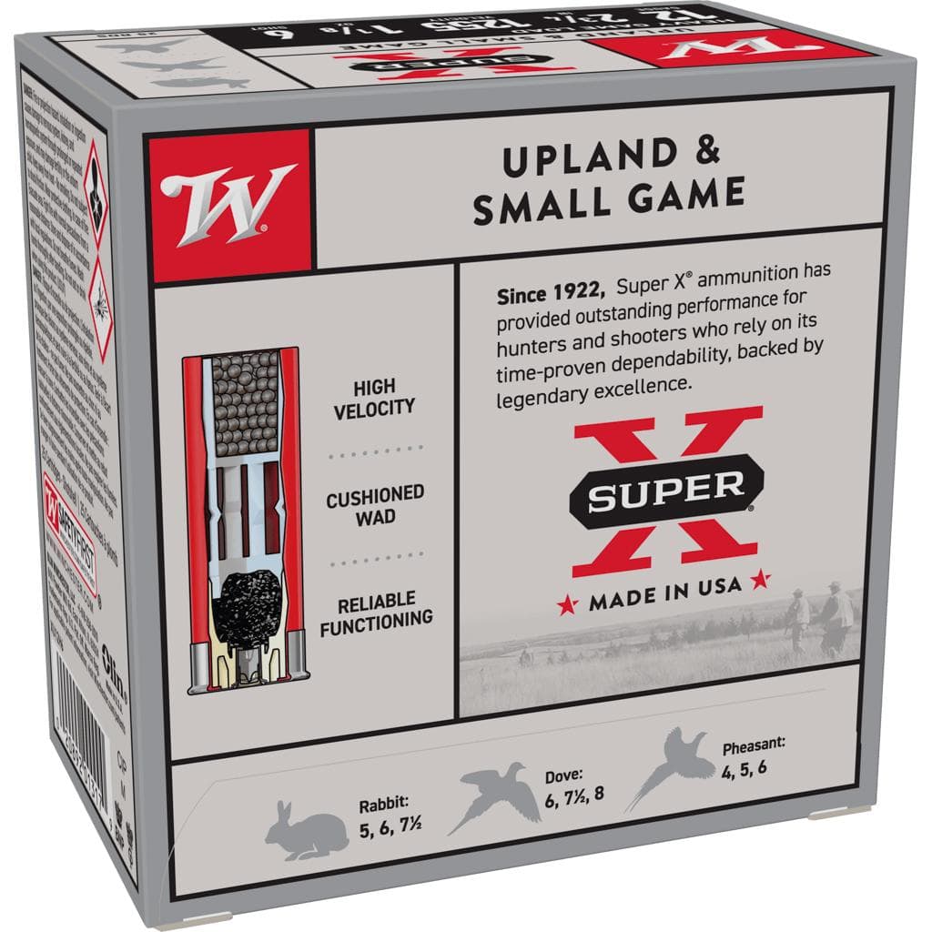 Winchester Super-X Heavy Game Shotshells 12 ga 2-3/4" 1-1/8 oz 1255 fps #6 25/ct